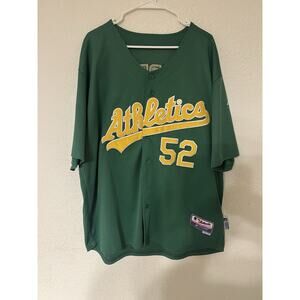 Oakland Athletics Majestic Authentic Cespedes #52 Green Men's Jersey Size 54